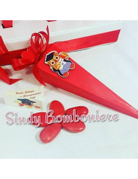 Scatoline portaconfetti laurea economiche con gufo laureato