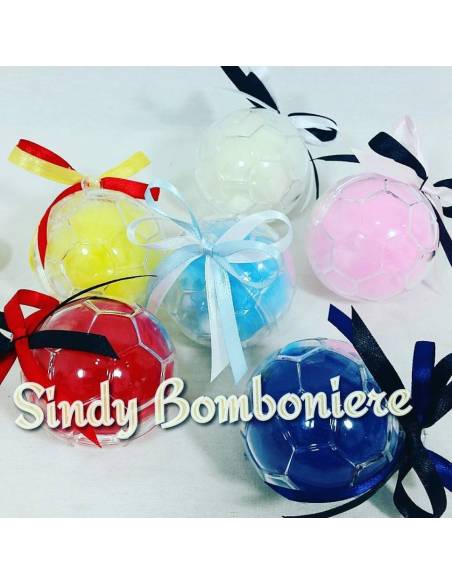scatoline portaconfetti plexiglas a forma di pallone calcio