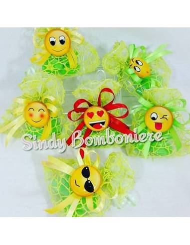 Sacchetti bomboniere 18 anni smile magnete