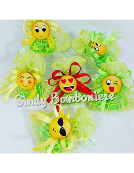 Sacchetti bomboniere 18 anni smile magnete