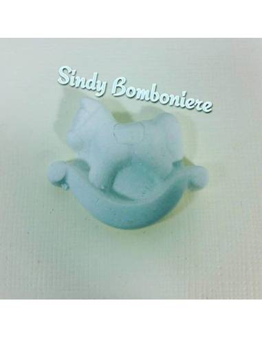 Gessetti profumati per bomboniere nascita e battesimo cavalluccio a dondolo