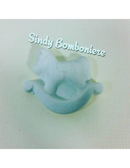 Gessetti profumati per bomboniere nascita e battesimo cavalluccio a dondolo