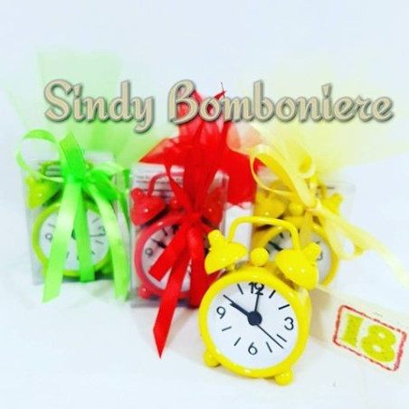 Originali bomboniere sveglia per 18 anni compleanno e altre feste a tema