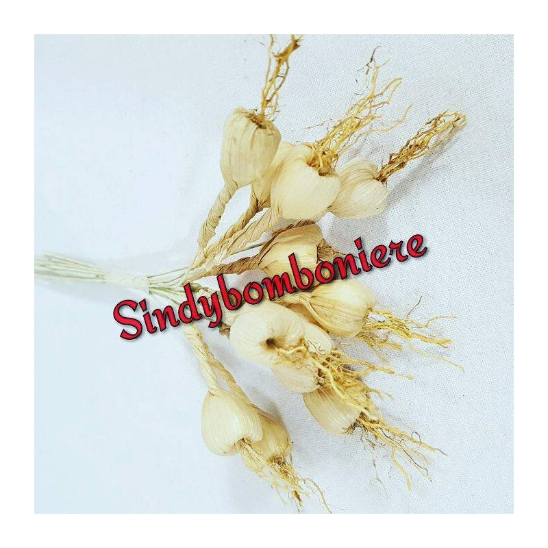 DECORAZIONE AGLIO FAI DA TE PER CONFEZIONE BOMBONIERE 