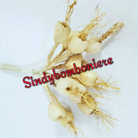 DECORAZIONE AGLIO FAI DA TE PER CONFEZIONE BOMBONIERE 