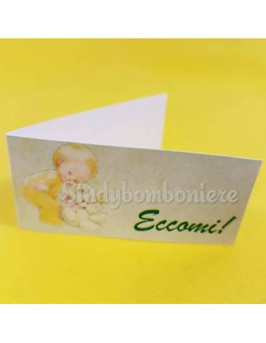 10 Bigliettini personalizzati con frase Nascita e Battesimo STAMPA INCLUSA