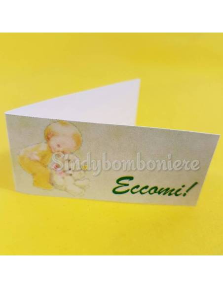 10 Bigliettini personalizzati con frase Nascita e Battesimo STAMPA INCLUSA
