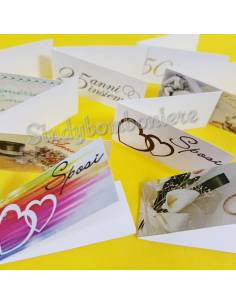 10 Bigliettini Matrimonio, Anniversario, Promessa personalizzati con frase STAMPA INCLUSA