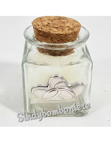 Bomboniere matrimonio vasetti portaspezie cuori argento fai da te 