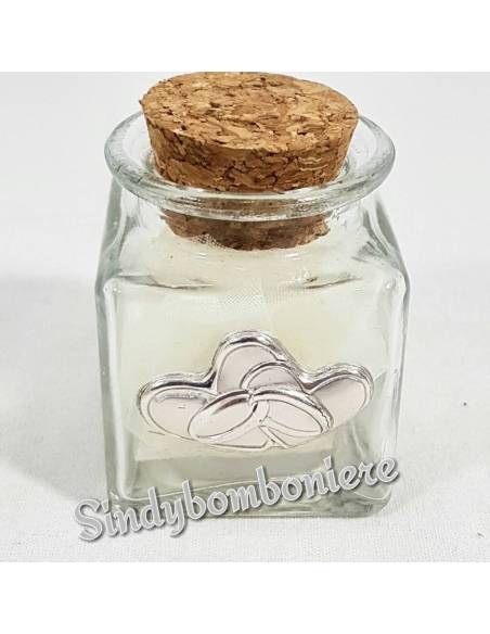 Bomboniere matrimonio vasetti portaspezie cuori argento fai da te 