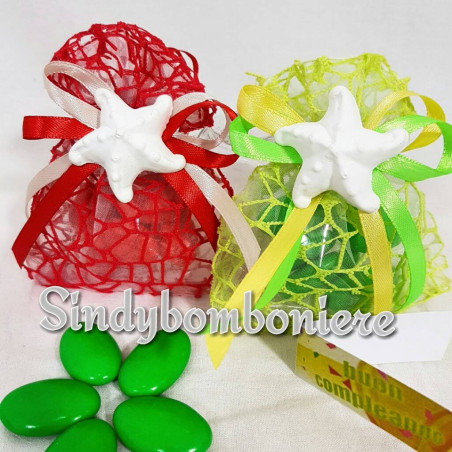 Sacchetti a rete tema mare economici