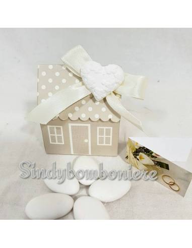 Segnaposto bomboniere matrimonio scatoline portaconfetti con cuore gessetto profumato