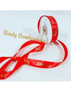 BOMBONIERE nastrino nastro rosso LAUREA decorazione