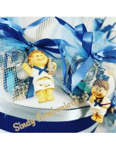 Torta bomboniere Battesimo bimbo marinaio stile mare 2