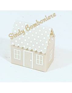 SCATOLINA PORTA CONFETTI cartoncino casetta 3pz