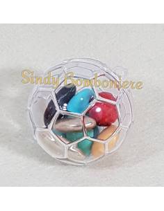 2 PEZZI SCATOLA PORTA CONFETTI in plexiglass a forma di pallone per confetti bomboniera eventi