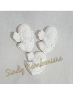 FAI DA TE 3pz ANGIOLETTI con cuore GESSETTO per qualsiasi evento battesimo nascita