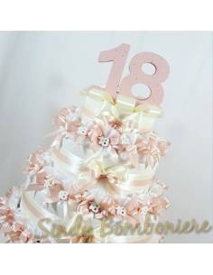 TORTA BOMBONIERA sacchettini per 18esimo diciottesimo compleanno RAGAZZA  con gessetto