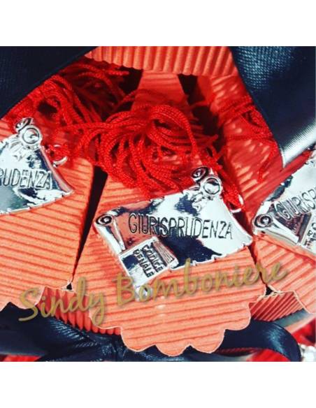 BOMBONIERE per laurea torta con pergamena GIURISPRUDENZA con nappina spedizione inclusa