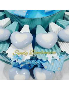 Torta bomboniera cuori con centrale Carlo Pignatelli 2