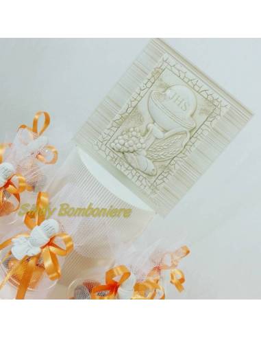 Torta bomboniera Comunione 25 alzatine con gessetto profumato