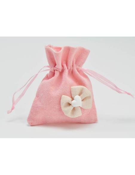 SACCHETTINI PORTACONFETTI CONFEZIONATI magnete orsetto in COTONE