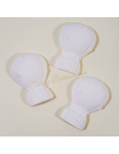 3 gessetti profumati per bomboniere nascita matrimonio battesimo mongolfiera con cuore