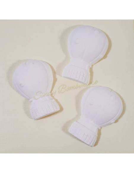 3 gessetti profumati per bomboniere nascita matrimonio battesimo mongolfiera con cuore