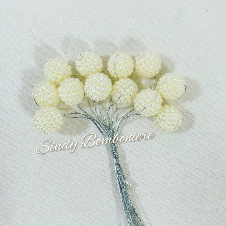 12pz Bomboniere segnaposto mazzetto di 12 perline nascita battesimo matrimonio anniversario comunione cresima