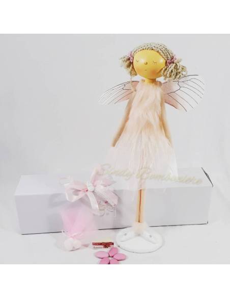 Bambola a forma di angioletto regalo per battesimo nascita comunione bambina AD EMOZIONI LINEA DOLLY