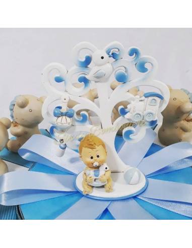 bomboniera centrale su Torta bomboniere maschietto