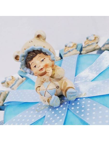 TORTA BOMBONIERE BIMBO magnete palla SPEDIZIONE INCLUSA nascita battesimo