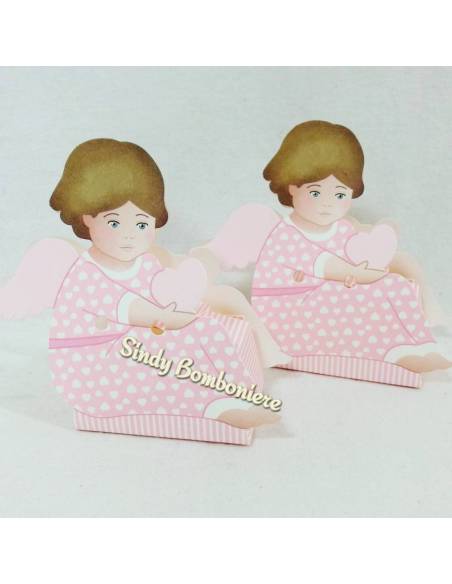 Segnaposto bomboniera nascita battesimo confezionato 1PEZZO fai da te 2PEZZI bimba seduta