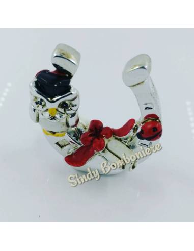 Torta bomboniera laurea con staffe di cavallo argentato con gufetto e pergamena