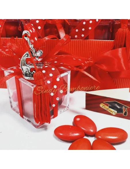 BOMBONIERA MICROSCOPIO ARGENTATO PER LAUREA BIOLOGIA SCIENZE