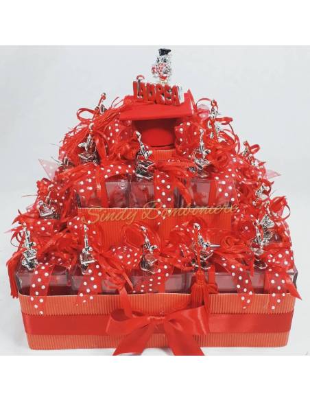 BOMBONIERA MICROSCOPIO ARGENTATO PER LAUREA BIOLOGIA SCIENZE