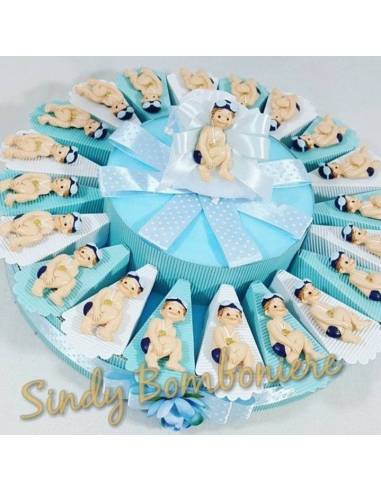 BOMBONIERA per SPORT NUOTO TORTA ragazzo porta confetti SPEDIZIONE INCLUSA compleanno 18 anni comunione