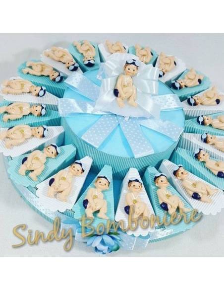 BOMBONIERA per SPORT NUOTO TORTA ragazzo porta confetti SPEDIZIONE INCLUSA compleanno 18 anni comunione