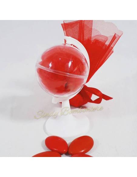 BOMBONIERA LAUREA MAPPAMONDO pensierino con veletto confetti 