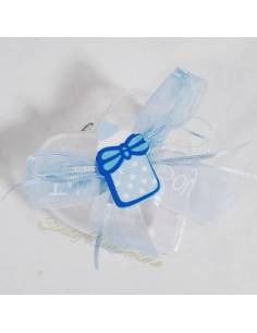 Portaconfetti bomboniera nascita biberon su cuore 2