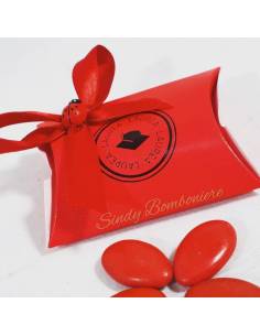 Scatolina aprifesta economica rossa per laurea con coccinella confetti e bigliettini