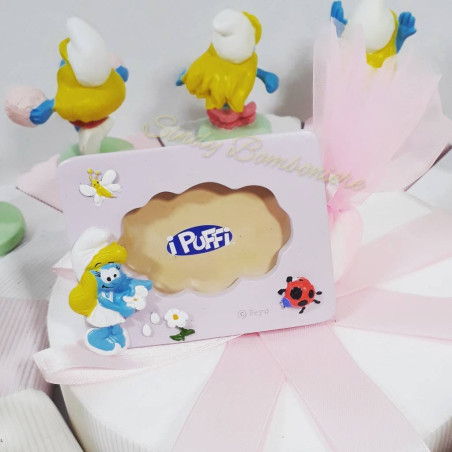 TORTA BOMBONIERA PUFFETTA-SPORT-NASCITA-BATTESIMO-COMUNIONE-CRESIMA-COMPLEANNO