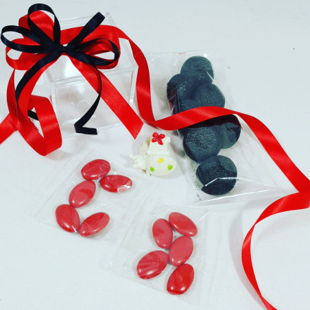 TORTA BOMBONIERA LAUREA con COCCINELLE PORTAFORTUNA Lettere GIURISPRUDENZA INGEGNERIA