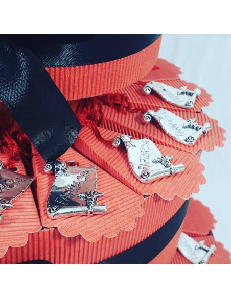 TORTA BOMBONIERA per laurea porta confetti pergamena Farmacia spedizione inclusa