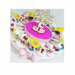 TORTA BOMBONIERA nascita battesimo primo compleanno HELLO KITTY assortite spedizione inclusa