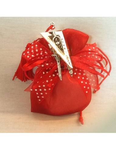 BOMBONIERA SACCHETTINO SQUADRETTA COMPASSO PER LAUREA INGEGNERIA CIVILE, EDILE, GEOMETRA ARCHITETTURA