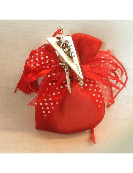 BOMBONIERA SACCHETTINO SQUADRETTA COMPASSO PER LAUREA INGEGNERIA CIVILE, EDILE, GEOMETRA ARCHITETTURA