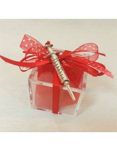 BOMBONIERA PLEX SIRINGA PER LAUREA INFERMIERISTICA SCIENZE MEDICINA