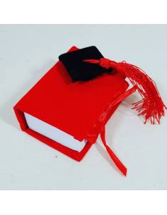 SCATOLINE laurea portaconfetti rossi con tocco nero e nappa rossa a prezzi da ingrosso c1894