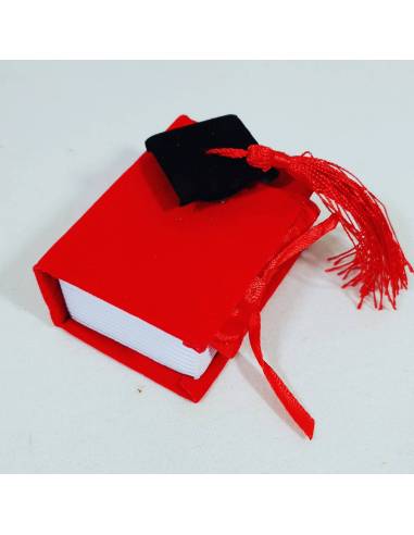 SCATOLINE laurea portaconfetti rossi con tocco nero e nappa rossa a prezzi da ingrosso c1894
